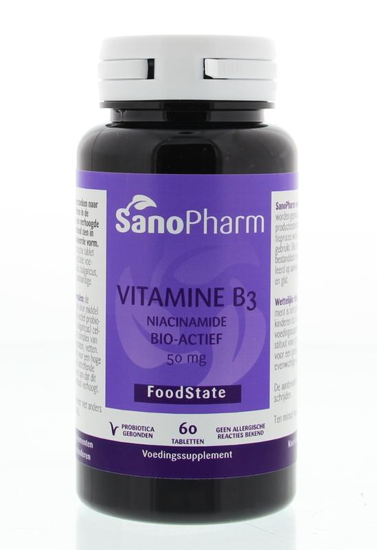 Sanopharm Vitamine B 3 niacinamide 50 mg 60 TB