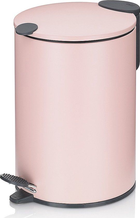 Kela Mats Pedaal Afvalemmer - 3 L - Wolk Roze