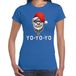 Bellatio Decorations Gangster / rapper Santa fout Kerstshirt / Kerst t-shirt blauw voor dames - Kerstkleding / Christmas outfit XL