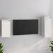 Maison Exclusive - Meuble TV, 2 pièces, blanc, pin massif