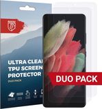 Rosso Screen Protector Ultra Clear Duo Pack Geschikt voor Samsung Galaxy S21 Ultra