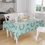 Bonamaison Tafelkleed, Anti-Mold, Sneldrogend, Waterdicht, 100% Polyester Tafellaken, Willekeurig patroon, 140 x 160 Cm - Ontworpen en Vervaardigd in Turkije