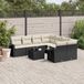 Maison Exclusive - Salon de jardin, 9 pièces, avec coussins, noir, en polyrotin