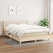 Maison Exclusive - Boxspringbed avec matelas, couleur crème, 140x190 cm, rembourré