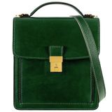 Time Resistance Kleine Leren Aktetas Heren en Dames Cross-lichaam tas Handgemaakt Italiaanse Volnerfleer