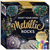 Craft Hinkler Pty Ltd Craft Maker Paint Your Own Metallic Rocks Paperback