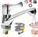 Unyqoos® robinet d'eau froide en alliage de zinc – design moderne et robuste, finition électrodéposée, raccord G1/2, adapté pour salle de bain, toilettes invités et cuisine