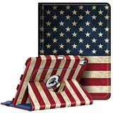 Fintie 360° draaibare hoes voor iPad Air 11 inch M2 (2024), iPad Air 5e generatie (2022)/Air 4e generatie (2020) 10,9 inch met penhouder, Amerikaanse vlag