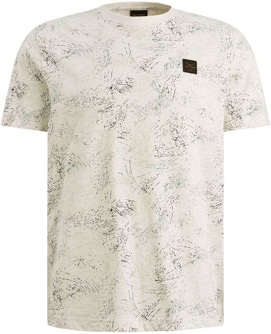 PME Legend Heren t-shirt - Maat XXL - Mannen - Beige - Dierenprint