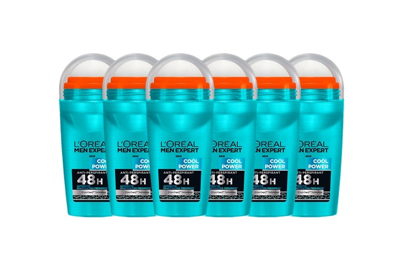 L'Oréal Cool Power Men Expert Cool Power - Voordeelverpakking 6 x 50ml - Deodorant Roller