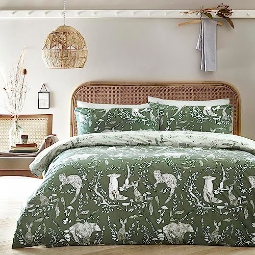 furn. Duindoorn Super King Dekbedovertrek Evergreen