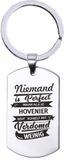 MC Living KadoExpress Sleutelhanger RVS - Niemand Is Perfect - Hovenier