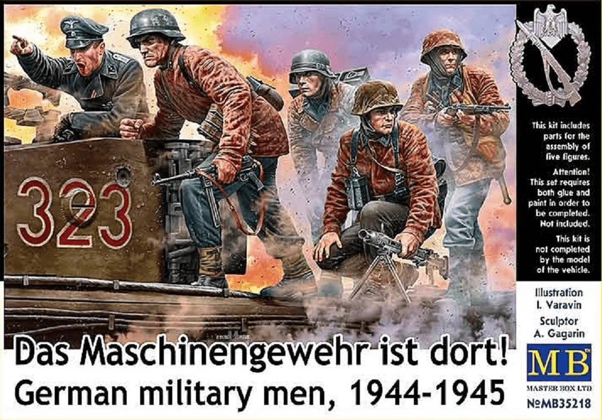 Master box Figuur Het machinegeweer is dort! Duits Militaire Men, 1944-1945