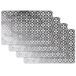 Venilia Placemat Avio, zwart-wit cirkels, set van 4, 45 cm x 30 cm, afwasbaar, tafelbescherming, placemats, vuil- en waterafstotend, geschikt voor levensmiddelen