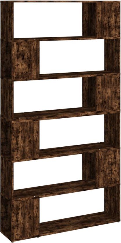 vidaXL Boekenkast/kamerscherm - 100x24x188 cm - Gerookt eiken