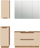 Vicco Badkamermeubelset Lotta, Kasjmier, 4-delig