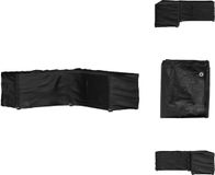 vidaXL Tuinmeubelhoes L-vormig 285x285x90 cm Zwart