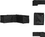 vidaXL Tuinmeubelhoes L-vormig 285x285x90 cm Zwart