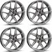 Borbet 4 jantes, modèle QX, 8.5x20 pouces, ET45, 5x114.3, couleur SWSIL, convient aux Toyota Avensis, C-HR, Camry, Corolla, RAV4, Yaris