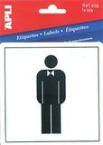 APLI 836 - Signage label voor wasbak voor heren 1 u.