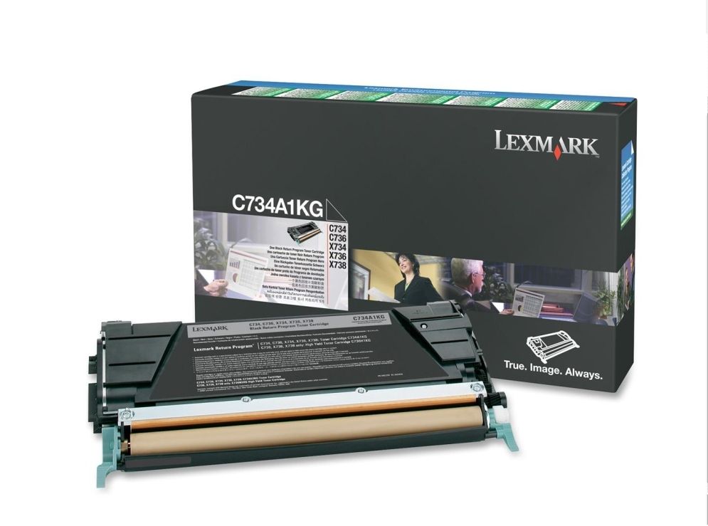 Lexmark C734A1KG Zwarte Toner Cartridge - 8000 Pagina's - Compatibel met Lexmark C734, C736, X734, X736, X738