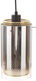 Lucande - hanglamp - 4lichts - Glas, ijzer - H: 28.5 cm - E27 - antraciet, goud