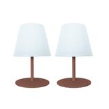 Lumisky TWINS Terracota draadloze led-tafellampen H16cm set van 2
