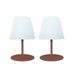Lumisky TWINS Terracota draadloze led-tafellampen H16cm set van 2