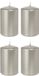 Trend Candles Bougies cylindriques/bougies en forme de tronc - set 20x - argent - 5 x 8 cm - 18 heures de combustion