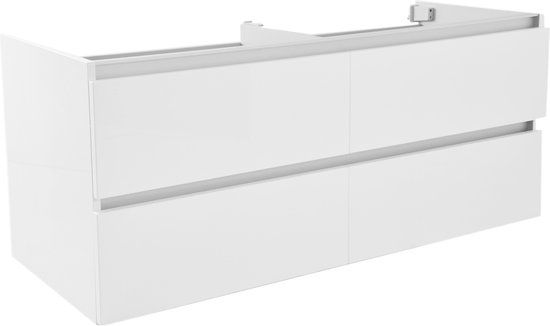 Wiesbaden Vision Onderkast - 120 x 46 cm - Hoogglans Wit - 4 Laden