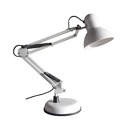 Wonderlamp - Flexo bureaulamp - Wit - E27 - Retro vintage - Draaibaar
