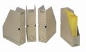 Fast 10 stuks tijdschriftenhouder Natural Line 33 x 25 cm, rug 8 cm, omslag van gerecyclede kaart, kraftpapier, ecru 100725806