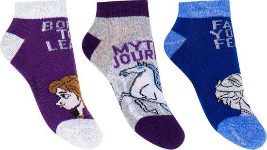 Disney Frozen Sneaker Sokken 3-Pack - Maat 23-26 - Meisjes