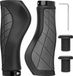 Unyqoos® Guidons, 22,2 mm – poignées ergonomiques, antidérapantes en TPR avec collier en aluminium, embouts en PP et clé de montage, pour VTT, vélos de course et vélos électriques