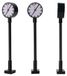 OEM Panda Set van 3 modelbaan lantaarnpalen, schaal HO 1:87, met warmgeel LED-licht