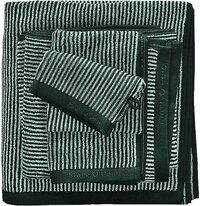 Marc O'Polo Timeless Tone Stripe Douchelaken - 70 x 140 cm - Groen