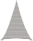 vidaXL Zonneschaduwzeil Driehoekig 4 x 5 x 5 m HDPE Lichtgrijs en wit