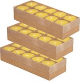 Atmosphera 30x Citronella stomp kaarsjes 7 branduren geel - Geurkaarsen citrus geur