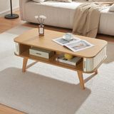 en.casa Salontafel Tysvær 100x50x40 cm naturel en cremewit