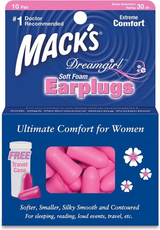 Mack's Dreamgirl - Oordoppen - Roze - 10 paar - SNR 30 dB - Foam