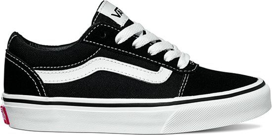 Vans Ward (Suede/Canvas) Sneakers Jongens - Black/White - Maat 28