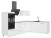 Vicco Cuisine d'angle "Fame-Line", Blanc Brillant/Blanc, 287 x 207 cm