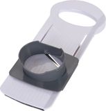 Excellent Houseware Rasp voor plakjes met houder - RVS/Kunststof - Wit