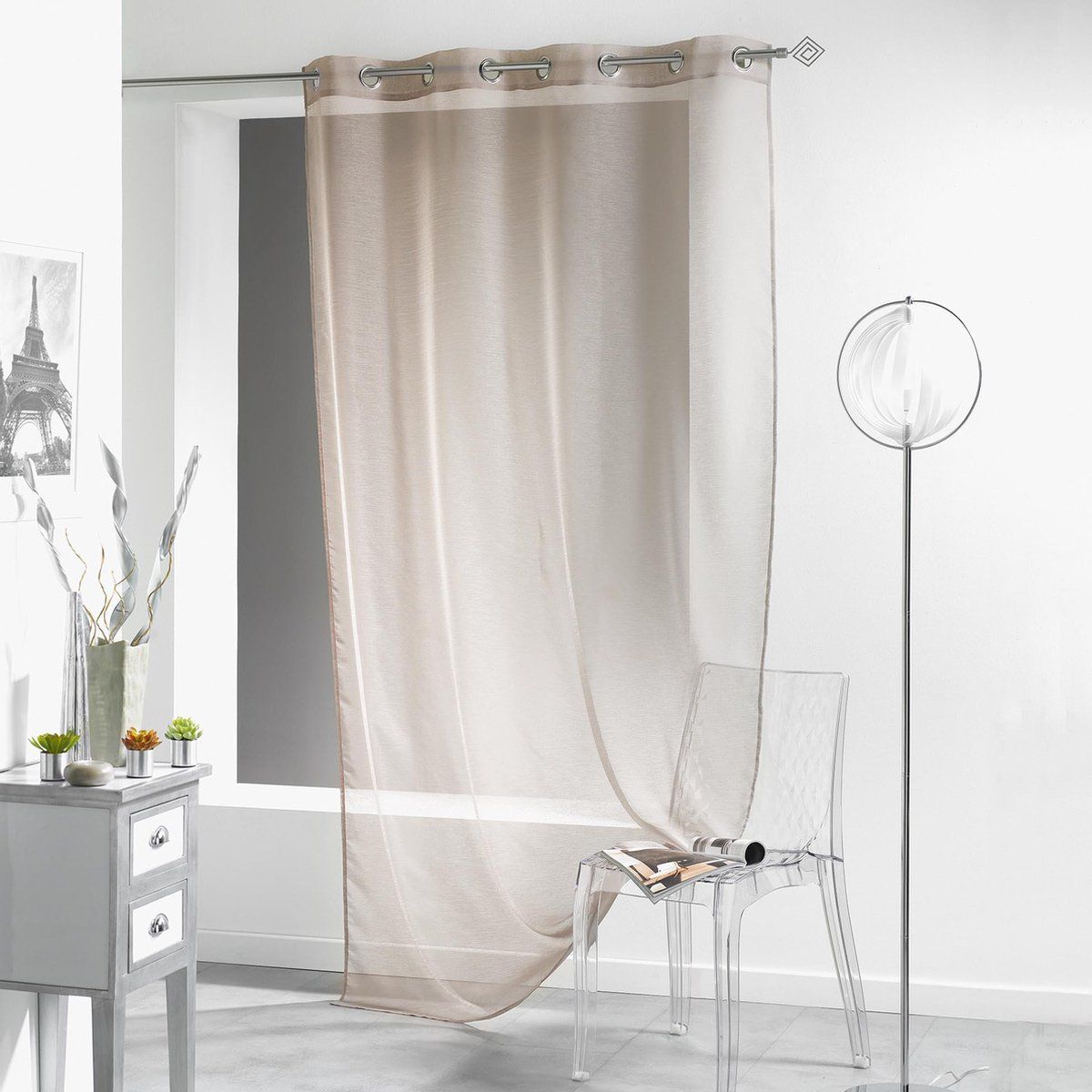 Livetti Net Curtain - 140x240 cm - Taupe - Polyester