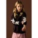 NAME IT KIDS oversized sweater met backprint - donkerbruin