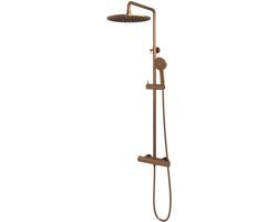 Brauer Regendouche Copper Showerpipe Met Thermostaat 30cm 3 Standen Koper