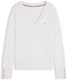 Tommy Hilfiger Gebreide Trui Dames S Katoen/Polyamide Ivoor Herfst/Winter 2026
