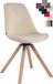 CLP Troyes Eetkamerstoel - Vierkant frame - Fluweel creme natura