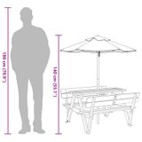 VidaXL Tuintafel Meerkleurig