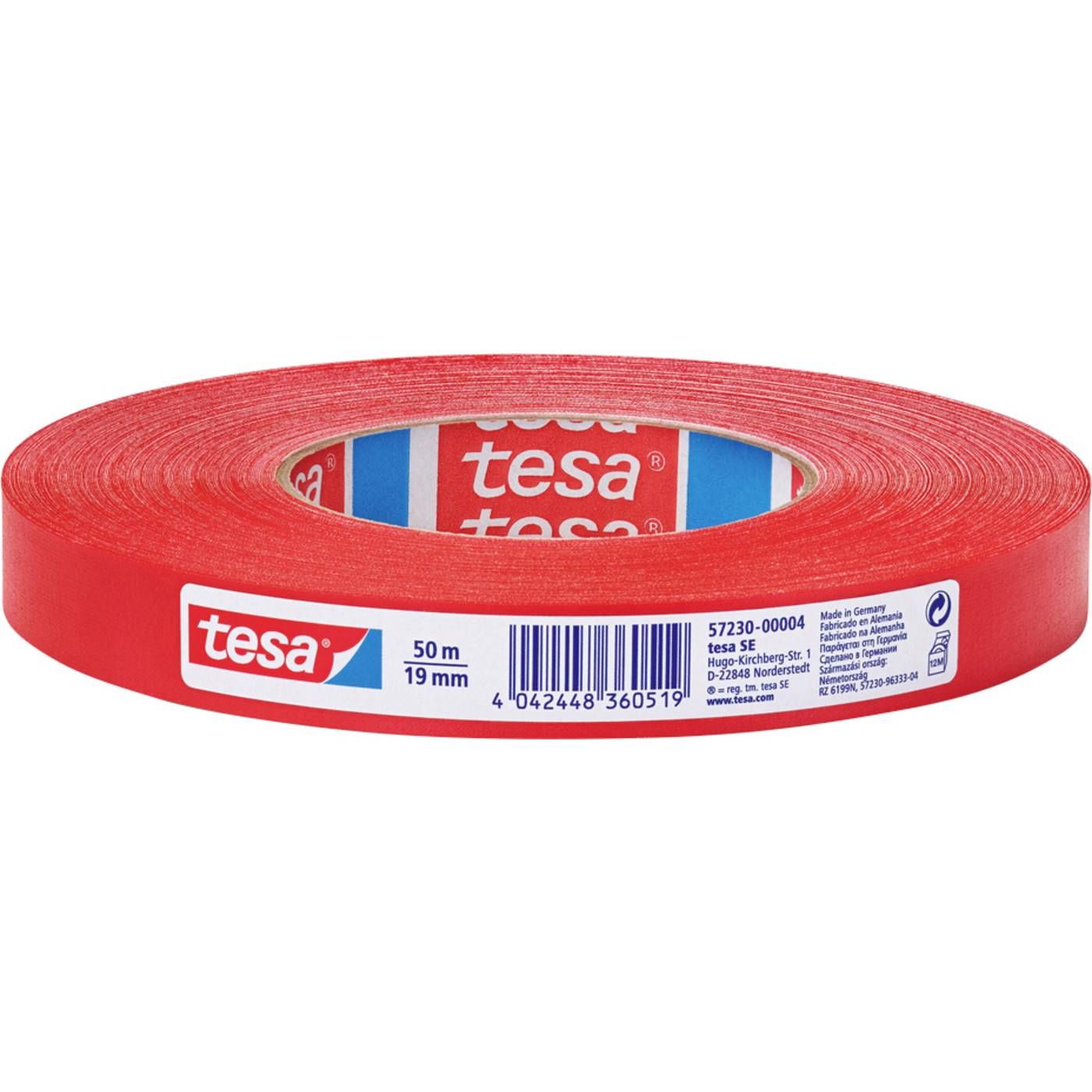 tesa PERFECT 57230-00004-02 Textieltape tesa extra Power Rood (l x b) 50 m x 19 mm 1 stuk(s)